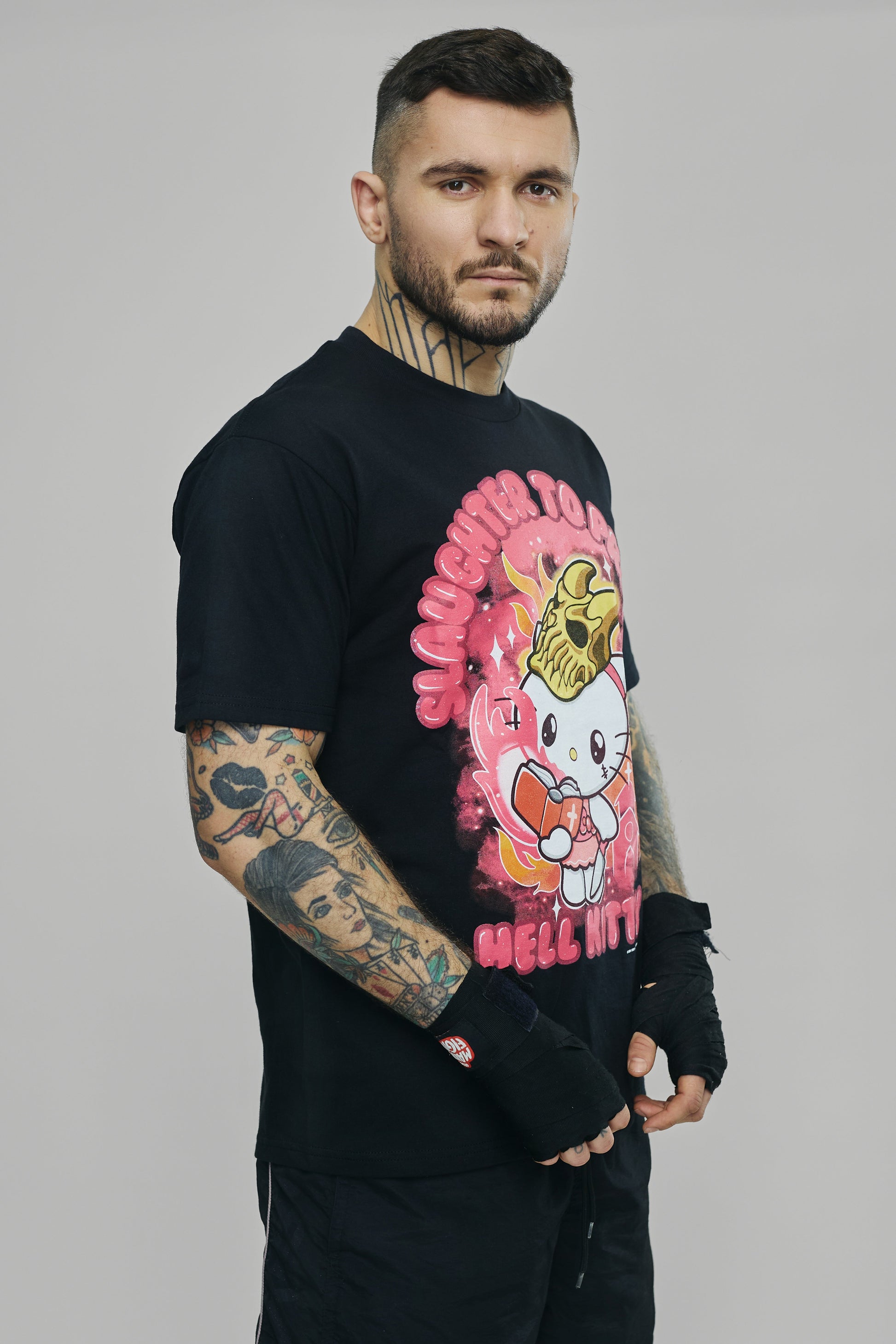 SLAUGHTER TO PREVAIL - HELL KITTY BLACK SHIRT - First Blood Merchandise