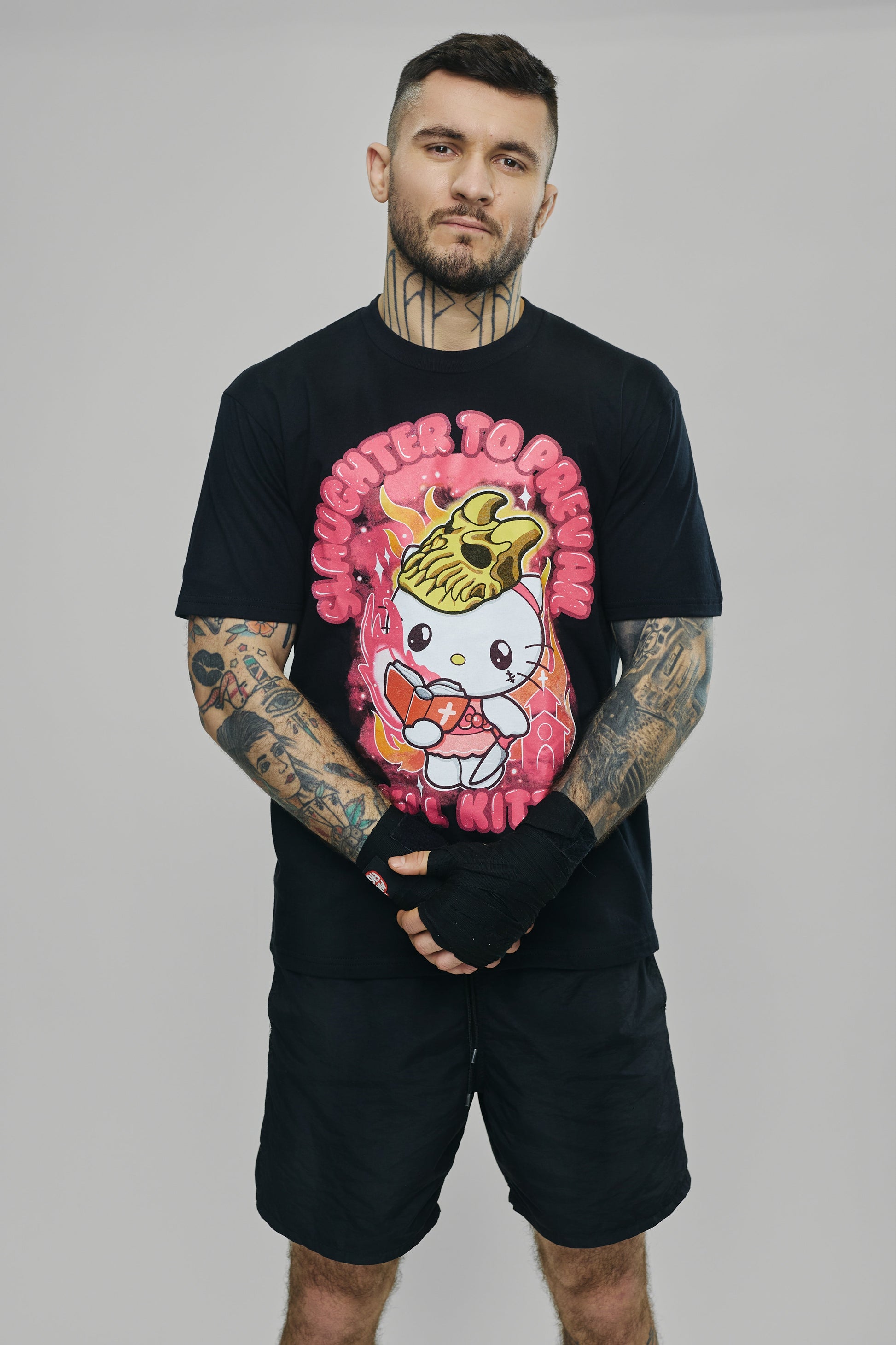 SLAUGHTER TO PREVAIL - HELL KITTY BLACK SHIRT - First Blood Merchandise