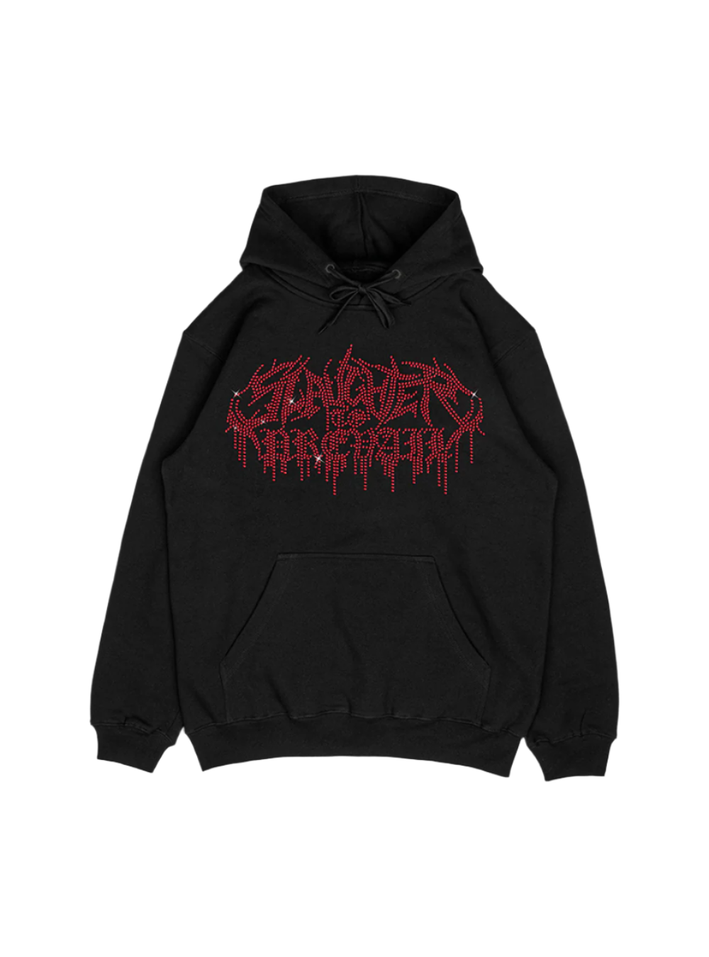 SLAUGHTER TO PREVAIL RED LOGO CRYSTAL HOODIE