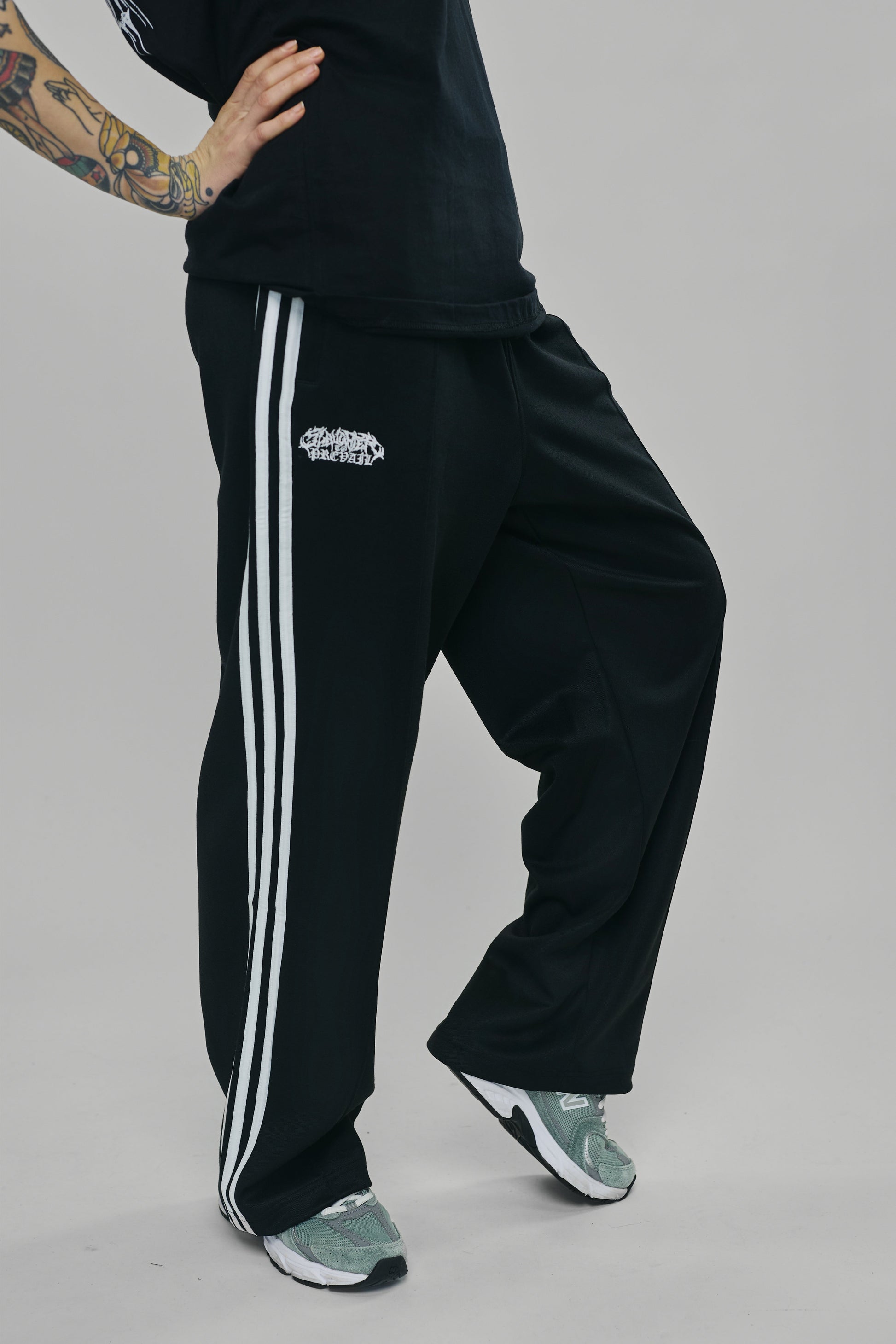 PREORDER SLAUGHTER TO PREVAIL - ADI LOGO BLACK TRACK PANTS - First Blood Merchandise