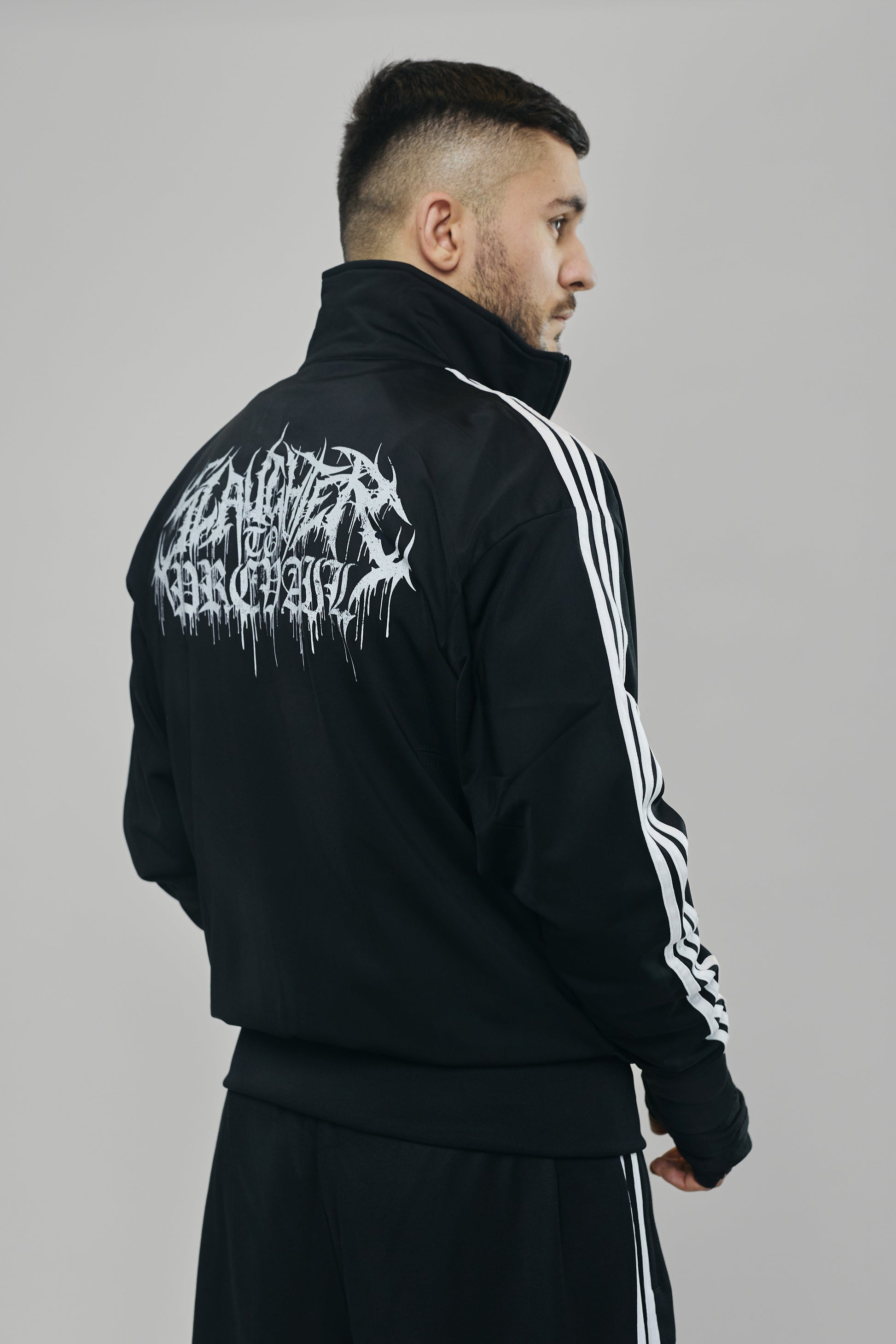 PREORDER SLAUGHTER TO PREVAIL - ADI LOGO BLACK TRACK TOP - First Blood Merchandise