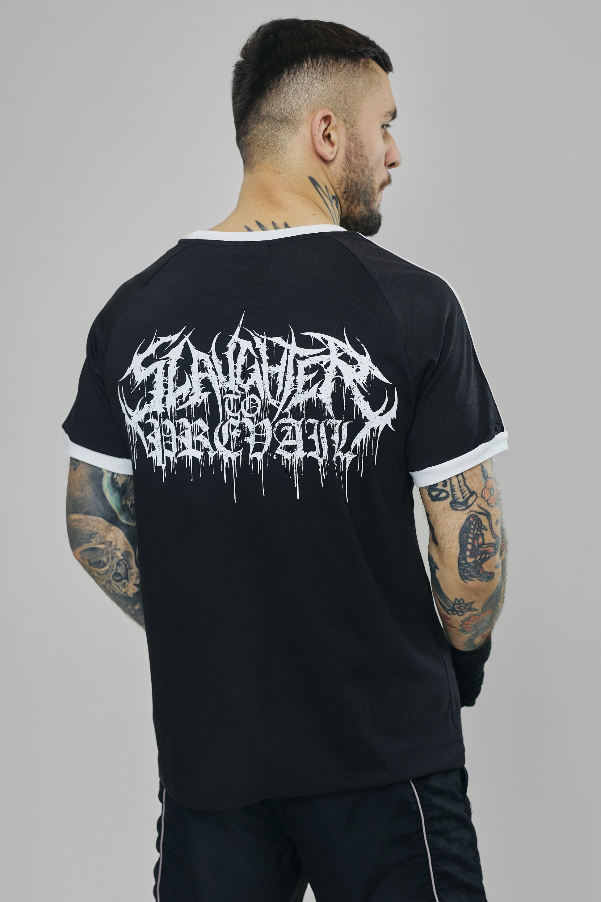 SLAUGHTER TO PREVAIL - ADI LOGO BLACK SHIRT - First Blood Merchandise