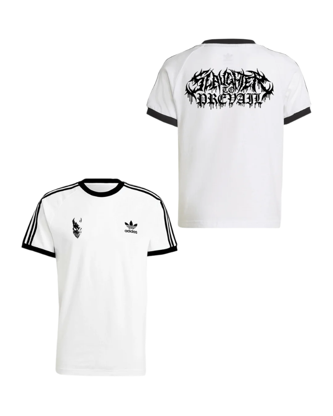 SLAUGHTER TO PREVAIL - ADI LOGO WHITE SHIRT - First Blood Merchandise