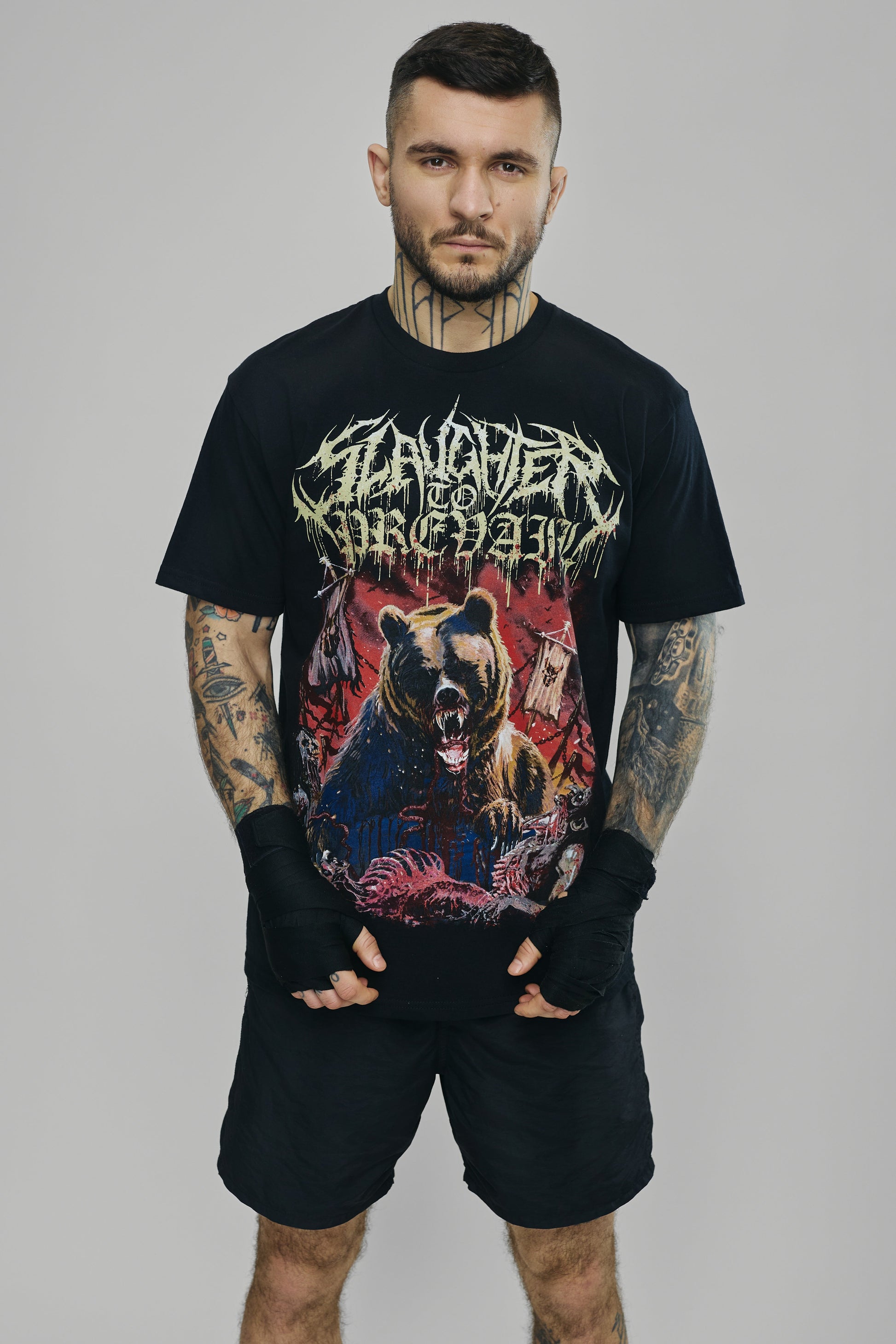 SLAUGHTER TO PREVAIL - BEAR T - SHIRT - First Blood Merchandise