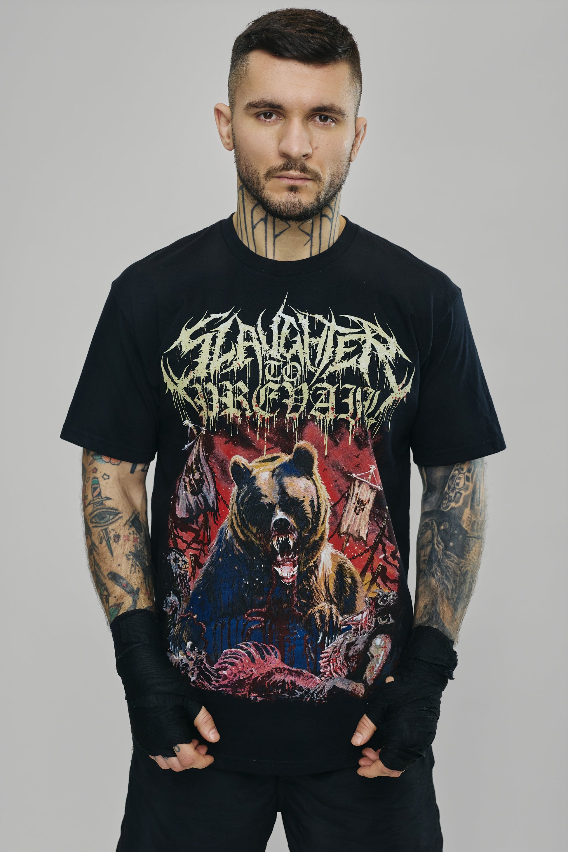 SLAUGHTER TO PREVAIL - BEAR T - SHIRT - First Blood Merchandise