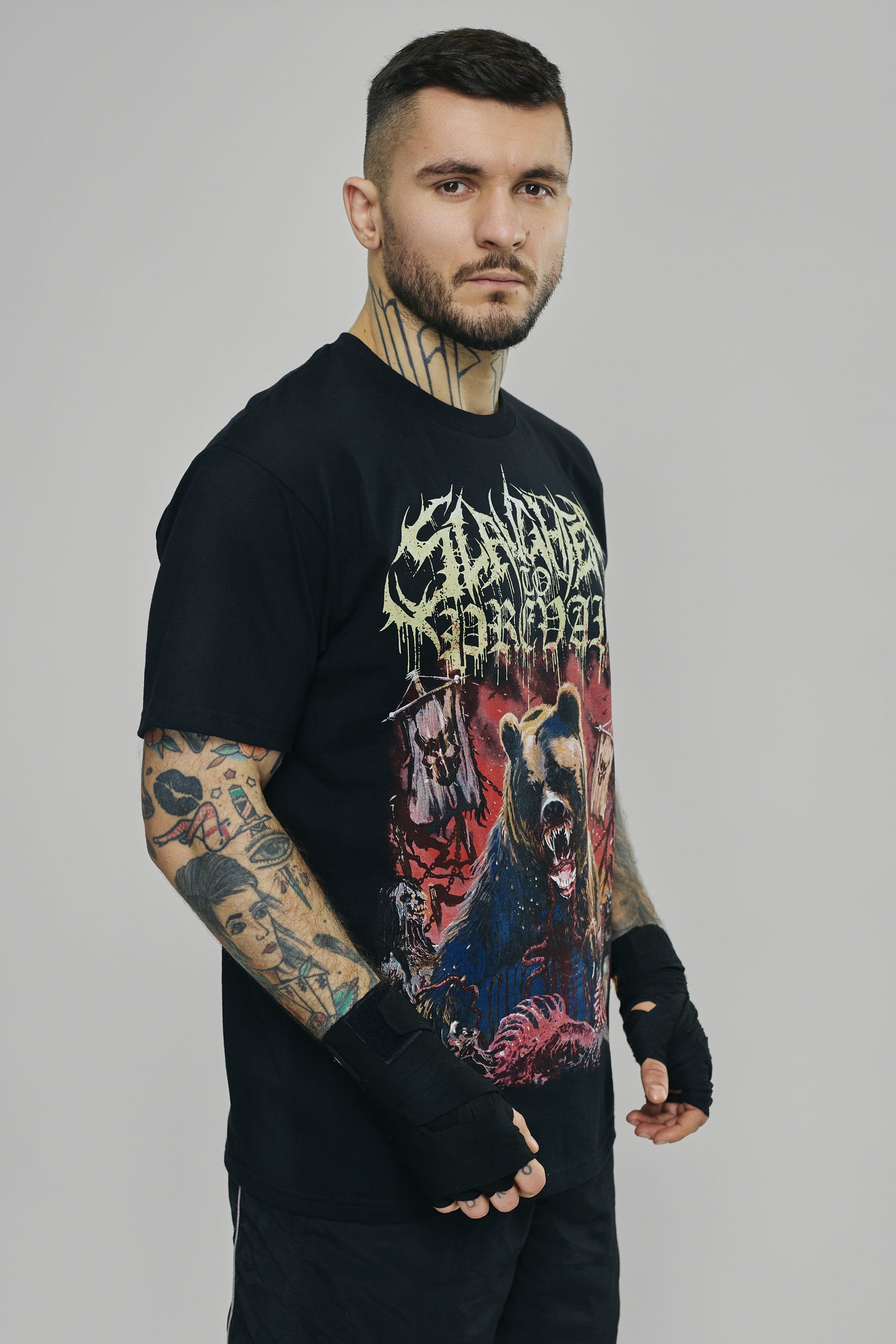 SLAUGHTER TO PREVAIL - BEAR T - SHIRT - First Blood Merchandise