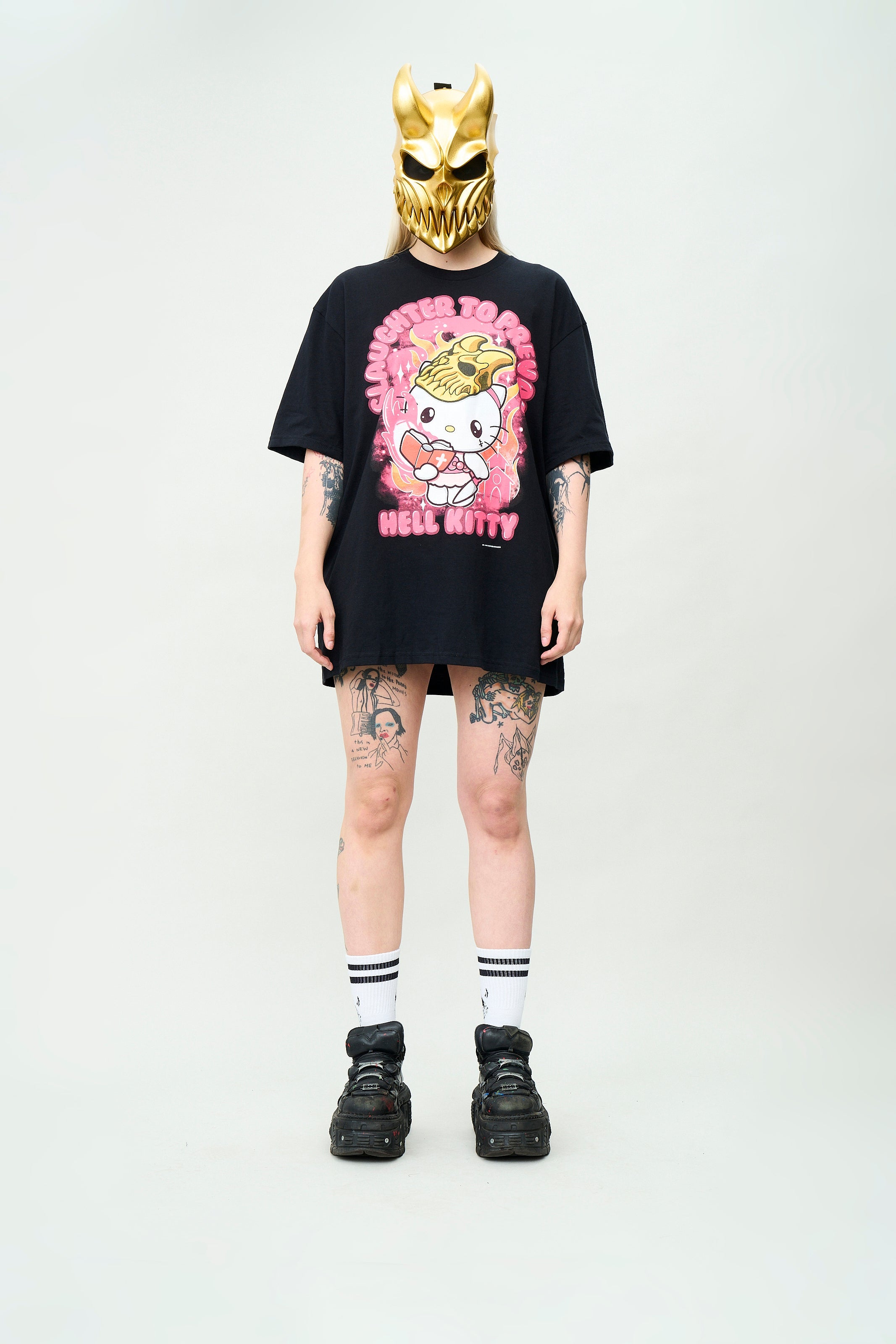 ミュージシャン Slaughter To Prevail - Hell Kitty White Slaughter to Prevail - Hell Kitty - White T-Shirt