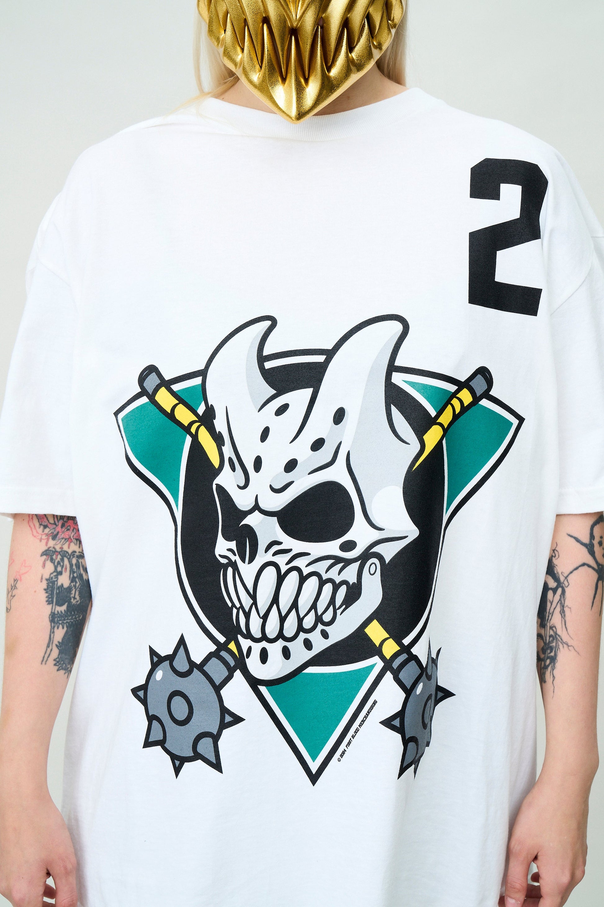 Slaughter to Prevail - Hockey White - T-Shirt - First Blood Merchandise