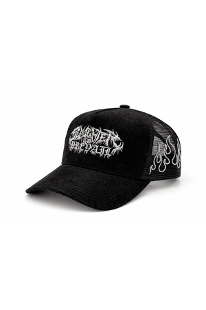 Slaughter to Prevail - Mask Logo - Flame Trucker - First Blood Merchandise