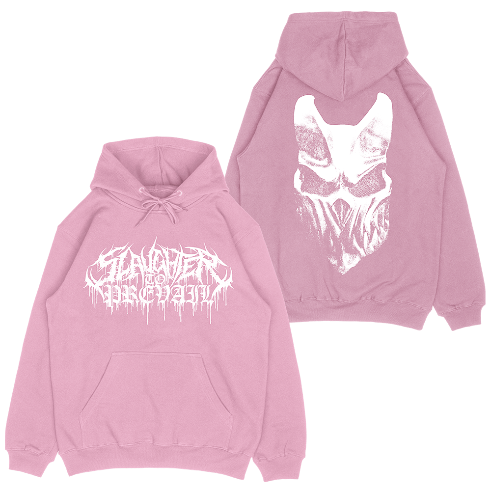 SLAUGHTER TO PREVAIL - PINK HOODIE WHITE LOGO