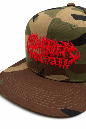 Slaughter to Prevail - Red Logo - Camo Snapback - First Blood Merchandise
