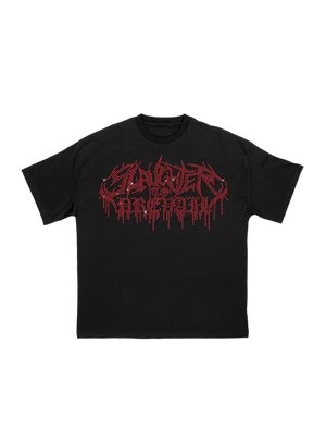 SLAUGHTER TO PREVAIL - RED LOGO CRYSTAL SHIRT - First Blood Merchandise