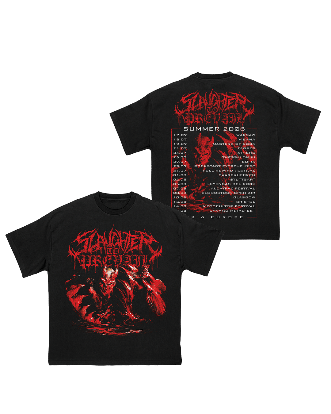 Slaughter to Prevail - Tour 2026 T-shirt - First Blood Merchandise