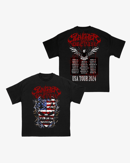 SLAUGHTER TO PREVAIL - USA TOUR DATES T - SHIRT PREORDER - First Blood Merchandise