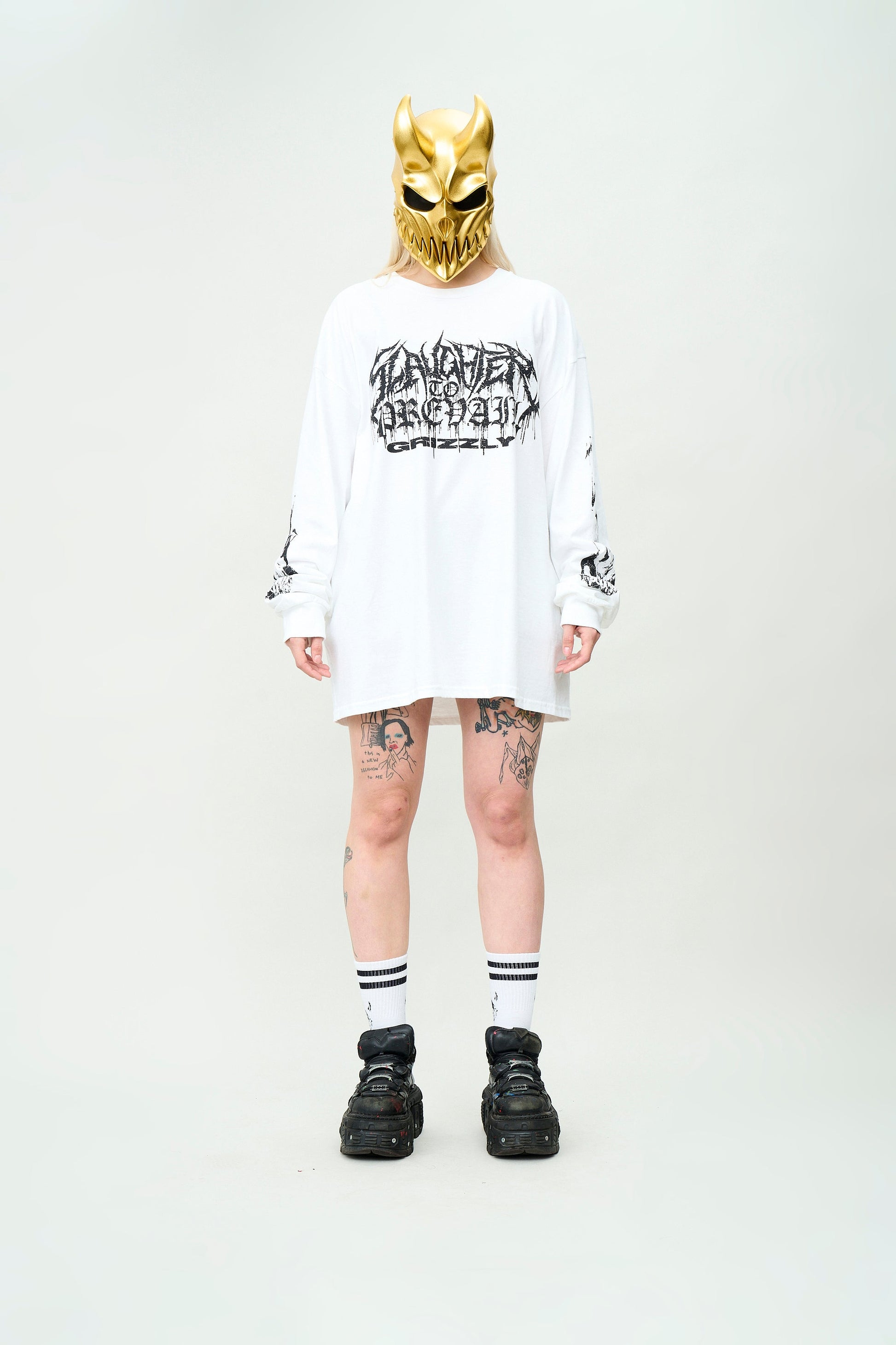 Slaughter to Prevail - White Flame Grizzly - Longsleeve - First Blood Merchandise