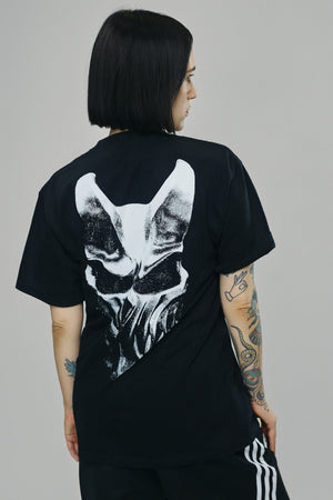 SLAUGHTER TO PREVAIL - WHITE LOGO MASK SHIRT - First Blood Merchandise