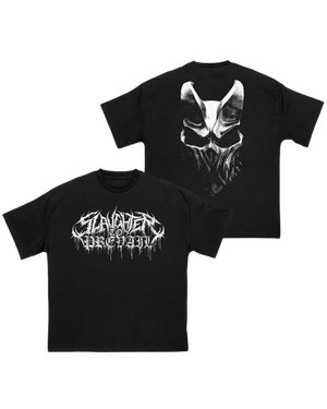 SLAUGHTER TO PREVAIL - WHITE LOGO MASK SHIRT - First Blood Merchandise