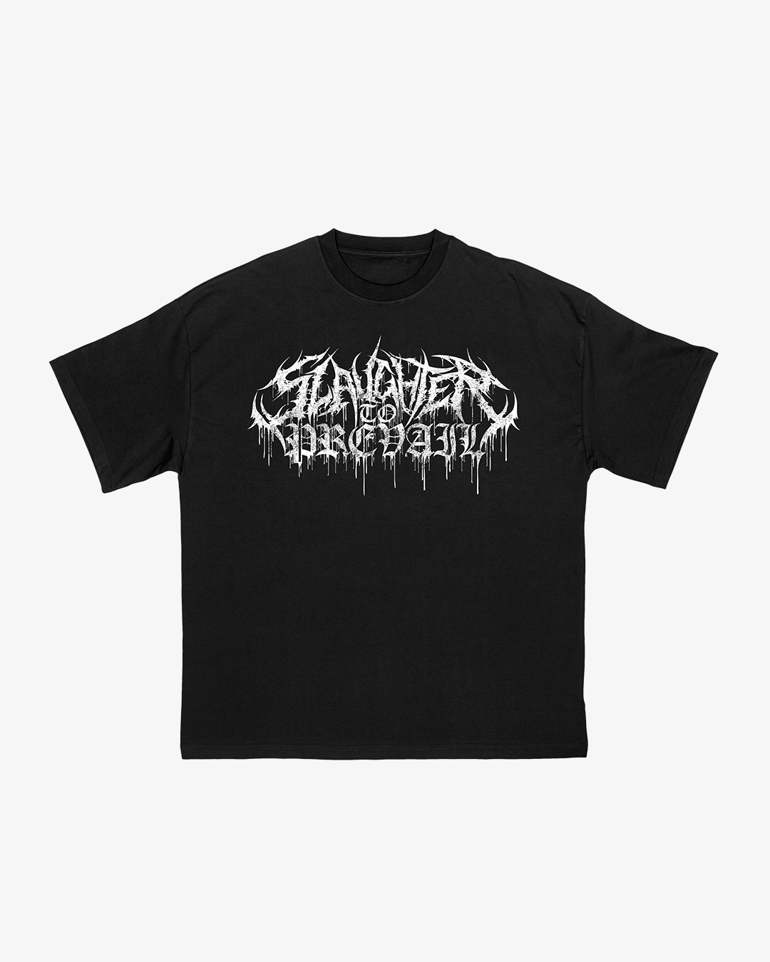 SLAUGHTER TO PREVAIL - WHITE LOGO MASK SHIRT - First Blood Merchandise