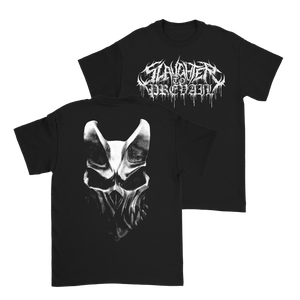 SLAUGHTER TO PREVAIL - WHITE LOGO MASK SHIRT - First Blood Merchandise