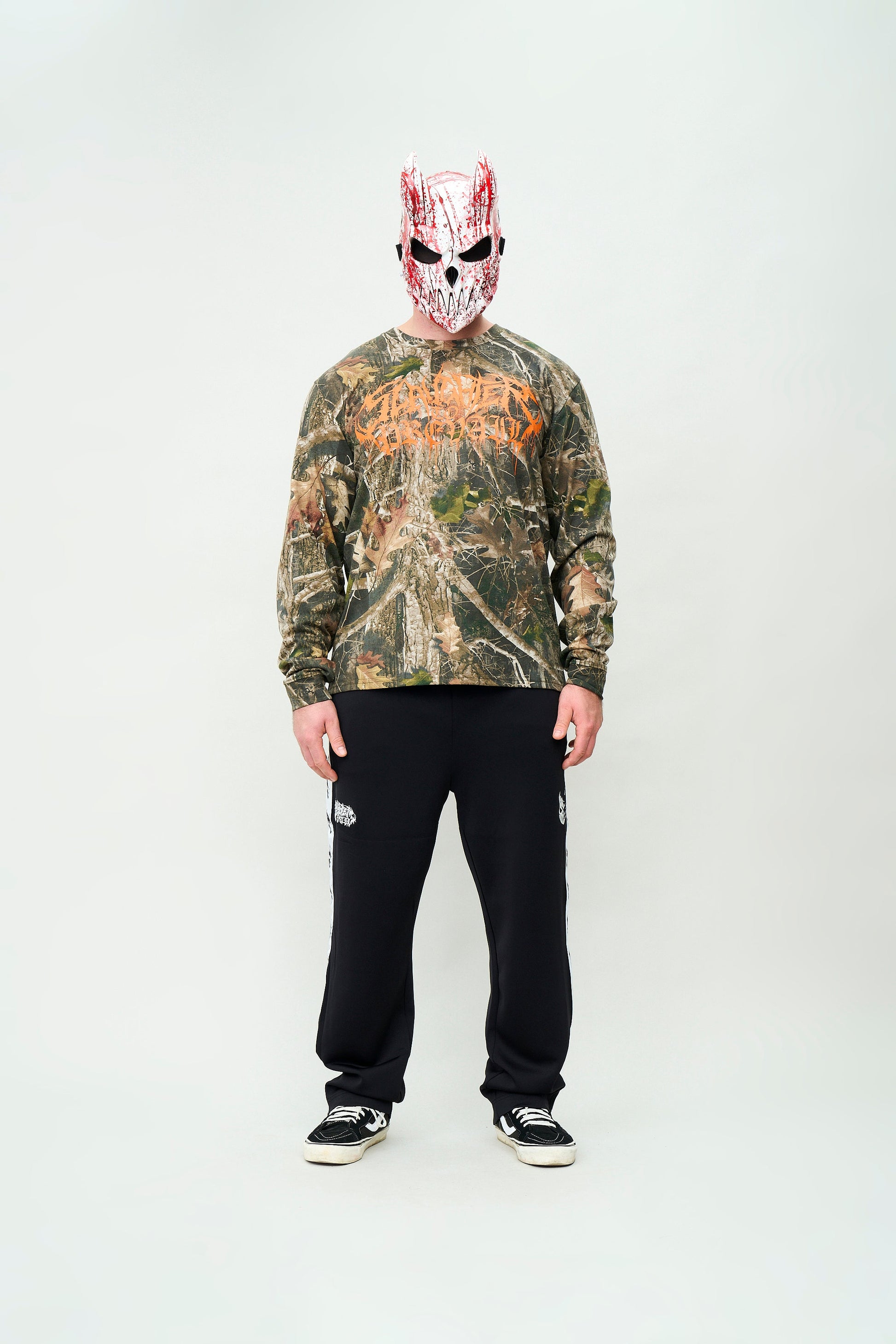 Slaughter to Prevail - White Mask - Camo Longsleeve - First Blood Merchandise