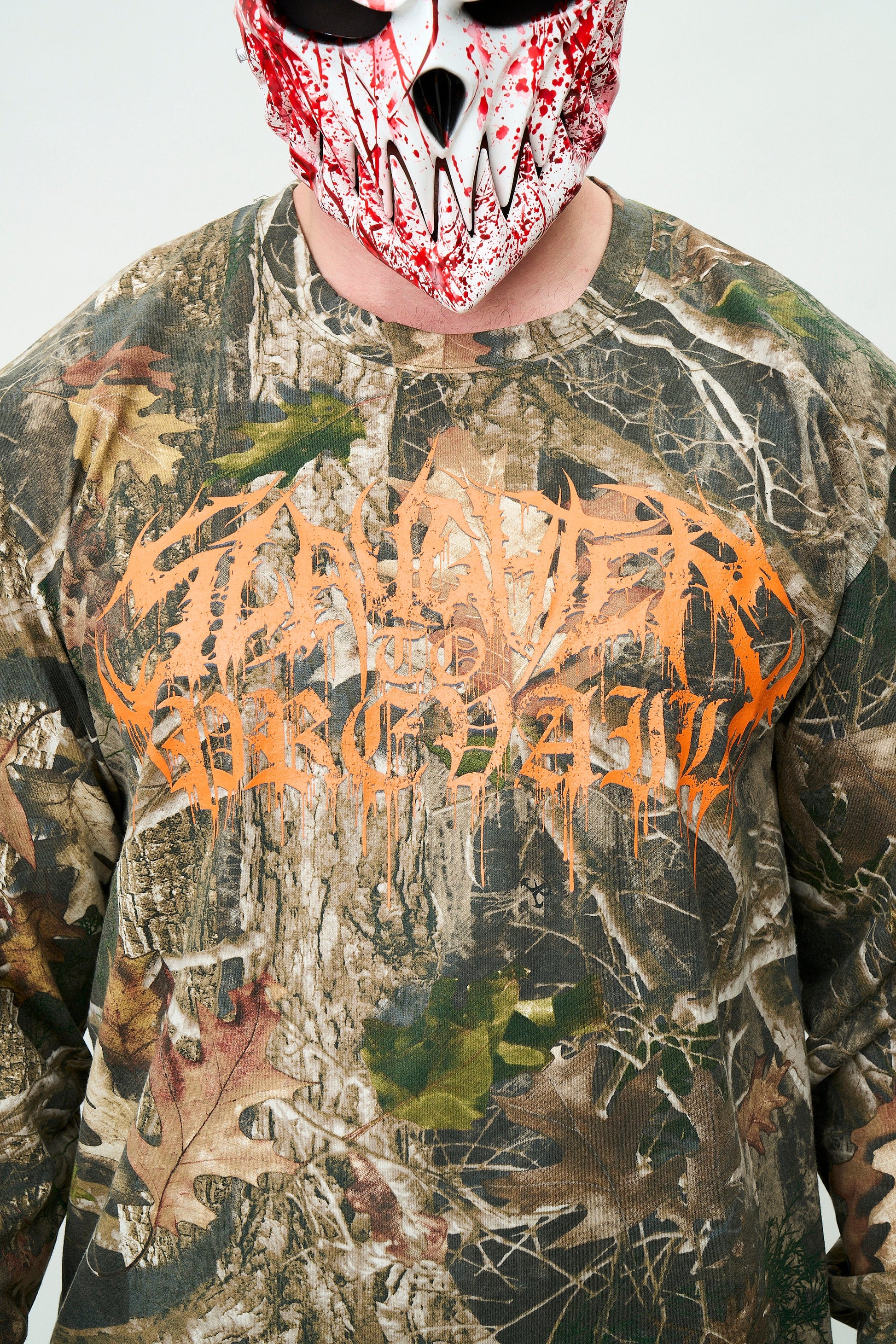 Slaughter to Prevail - White Mask - Camo Longsleeve - First Blood Merchandise