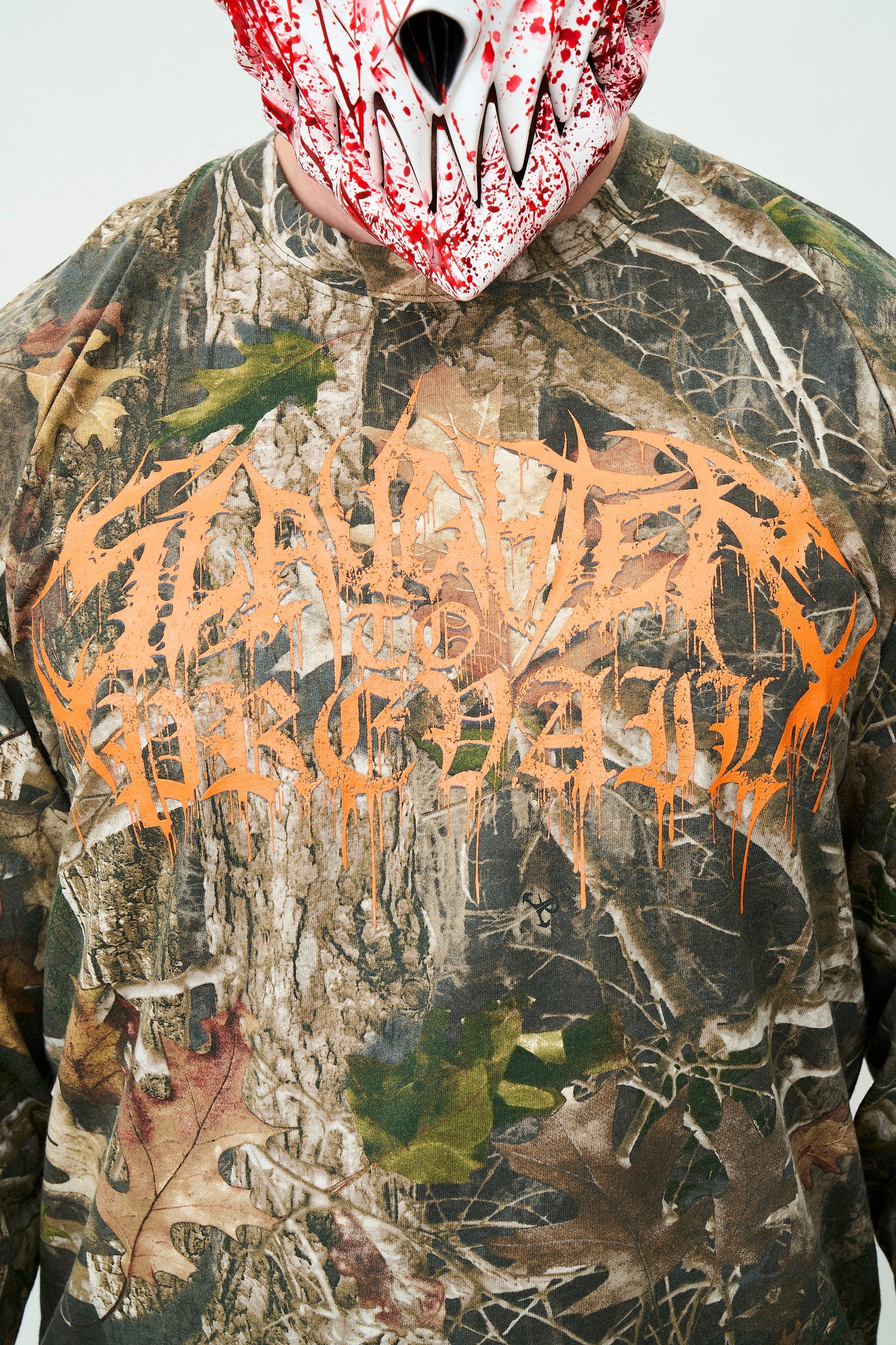 Slaughter to Prevail - White Mask - Camo Longsleeve - First Blood Merchandise