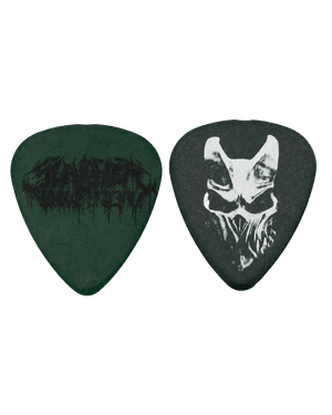 Slaughter To Prevail - White Mask Green Guitar Pick - First Blood Merchandise
